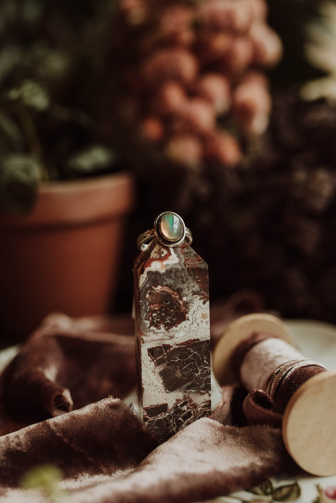 Ethiopian Opal Ring - Sterling Silver PBM26