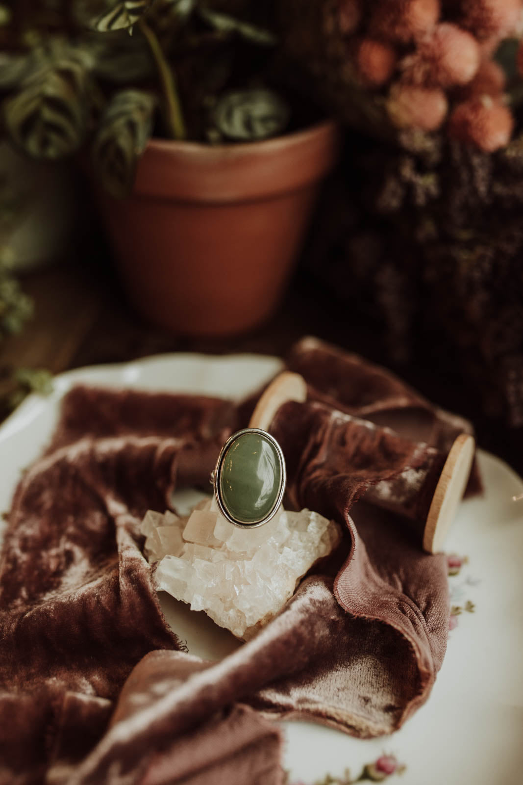 Green Aventurine Ring - Sterling Silver PBM26