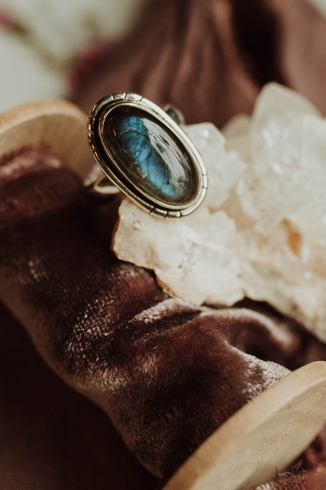 Labradorite Oval Ring - Sterling Silver PBM26