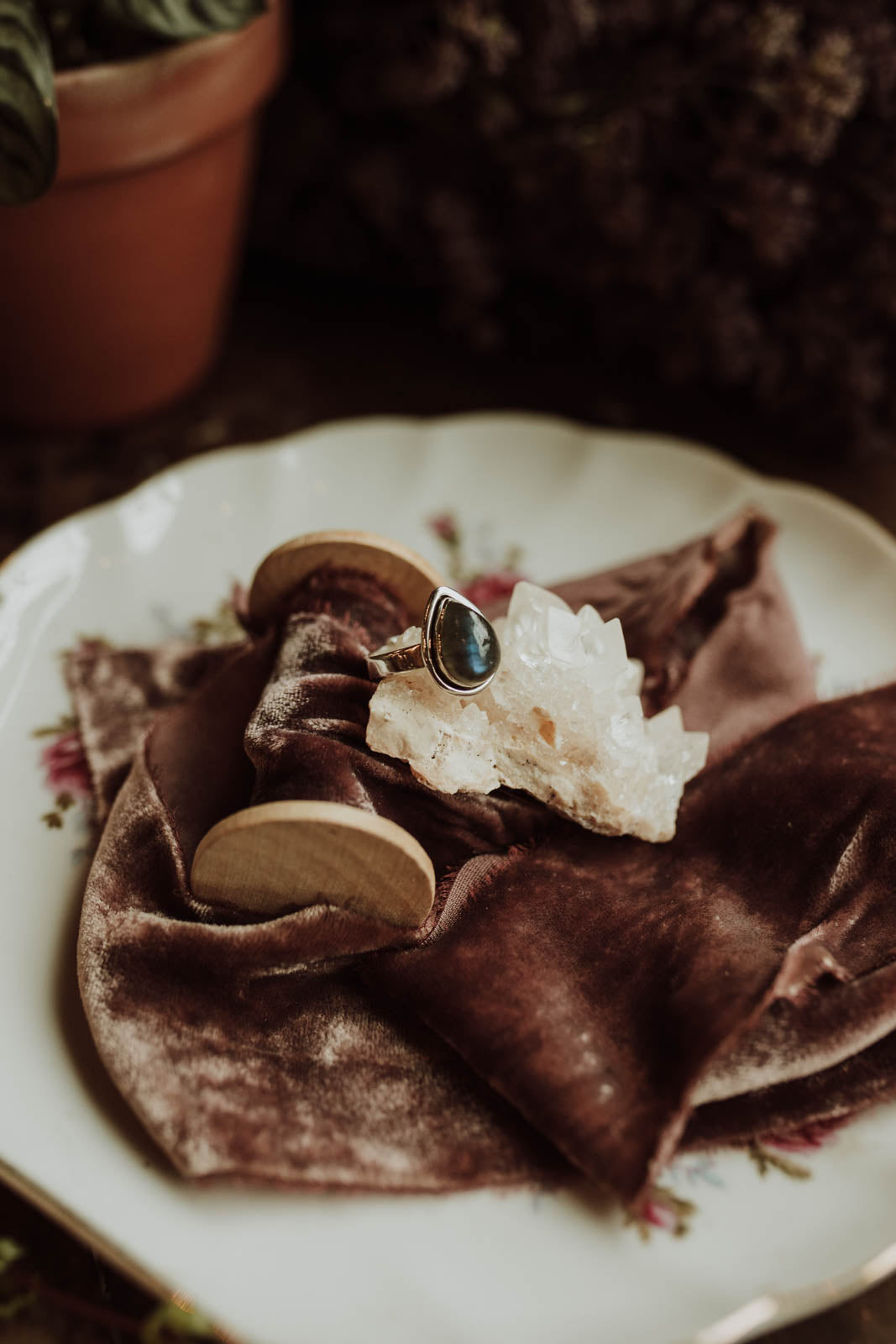 Labradorite Teardrop Ring - Sterling Silver PBM26