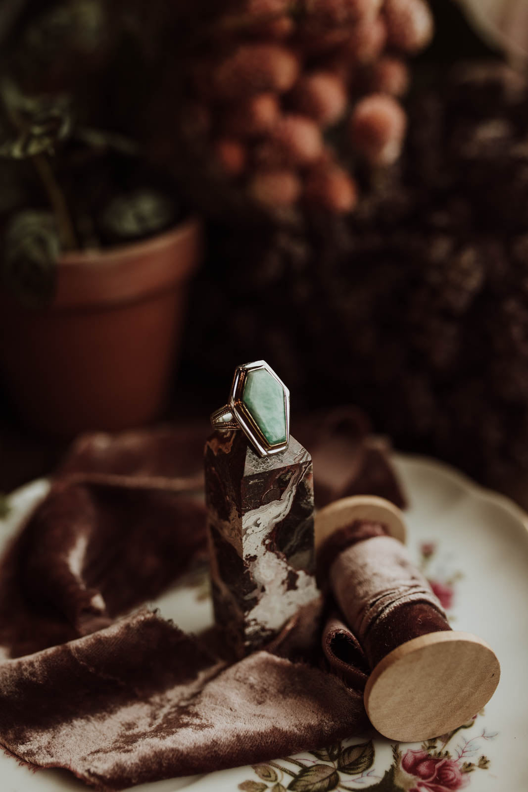 Amazonite Coffin Ring - Sterling Silver PBM26