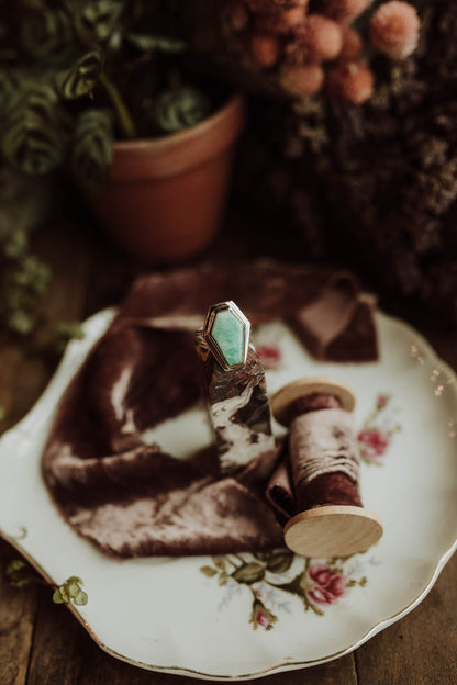 Amazonite Coffin Ring - Sterling Silver PBM26