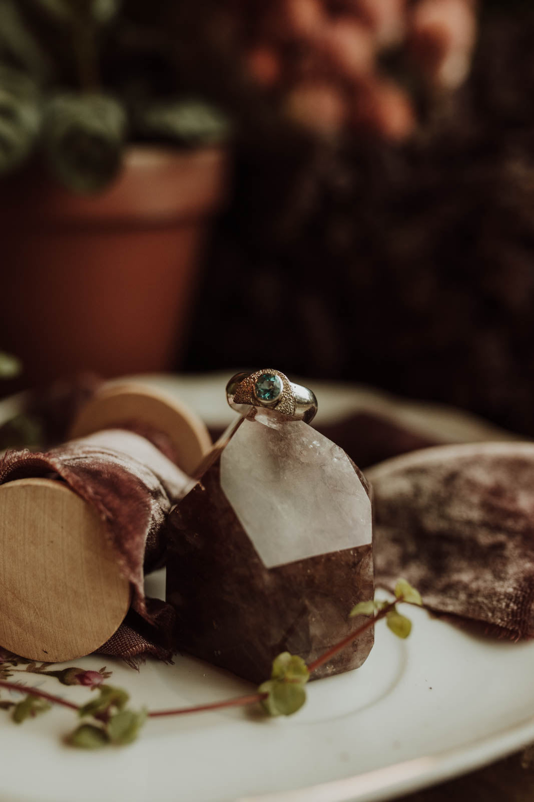 Fringe Blue Topaz Sterling Silver Ring