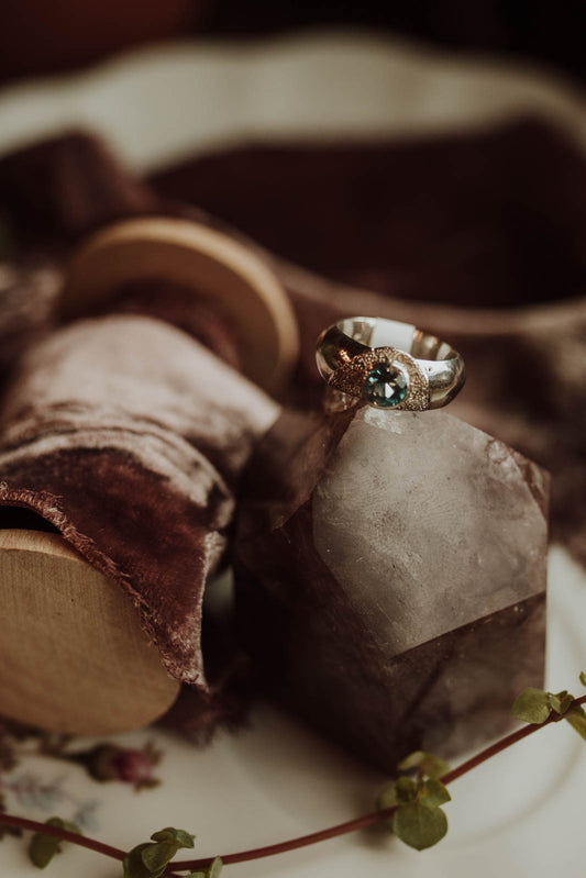 Fringe Blue Topaz Sterling Silver Ring