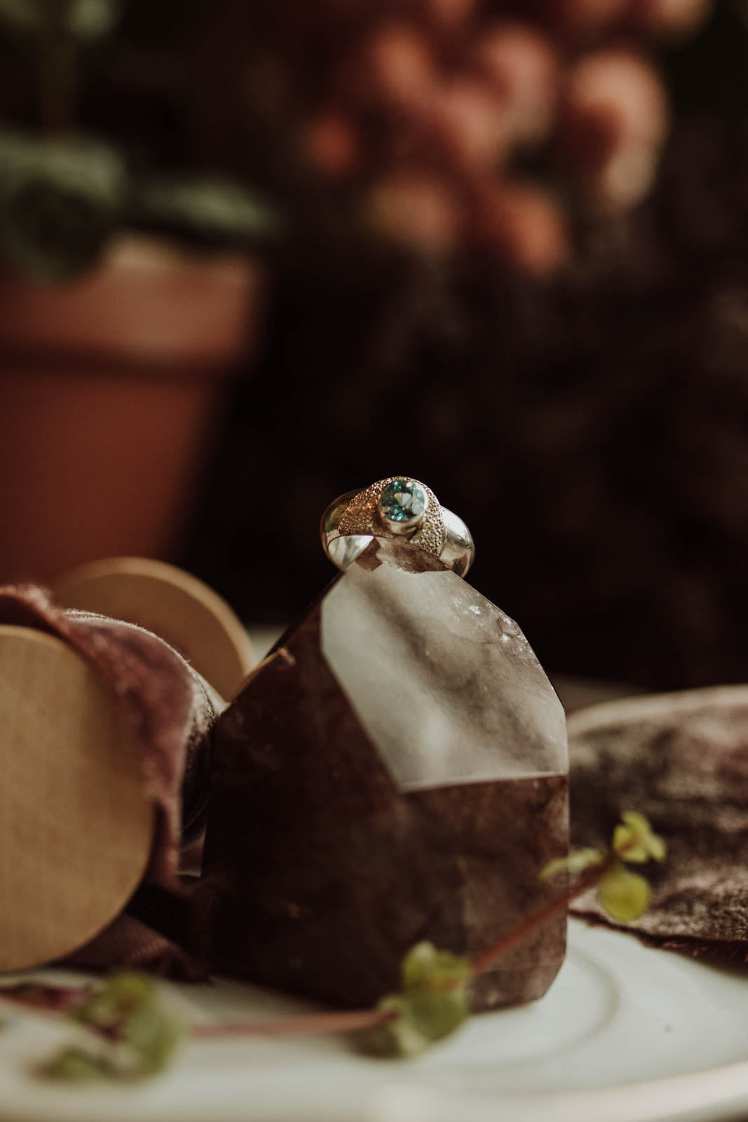 Fringe Blue Topaz Sterling Silver Ring
