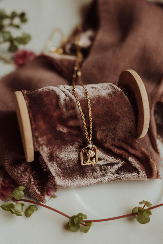Gold Vermeil Rose Necklace
