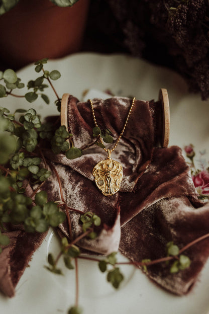 Hecate Goddess of Witchcraft Moonstone Necklace