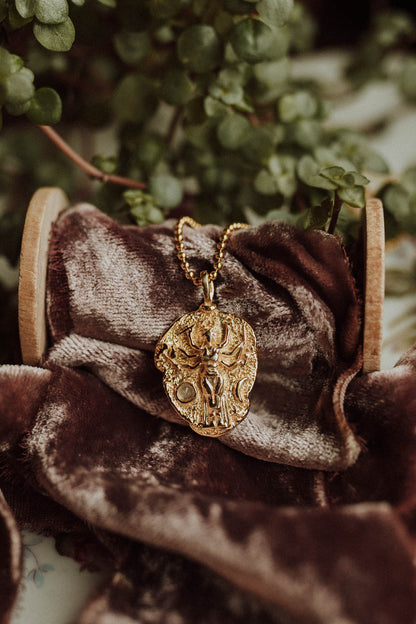 Hecate Goddess of Witchcraft Moonstone Necklace