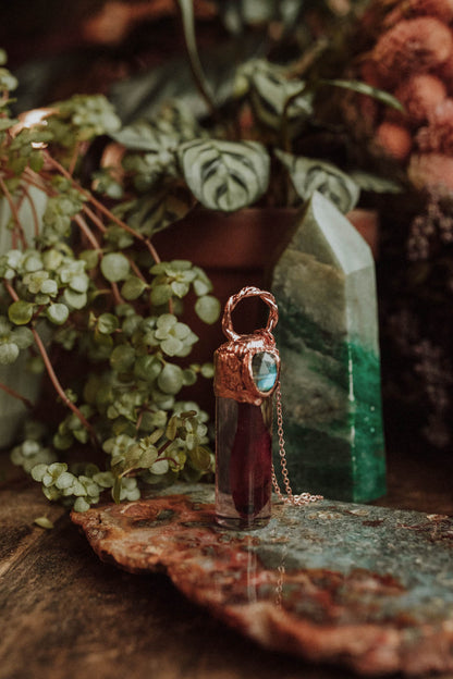 Labradorite and Minnow Oddity Necklace