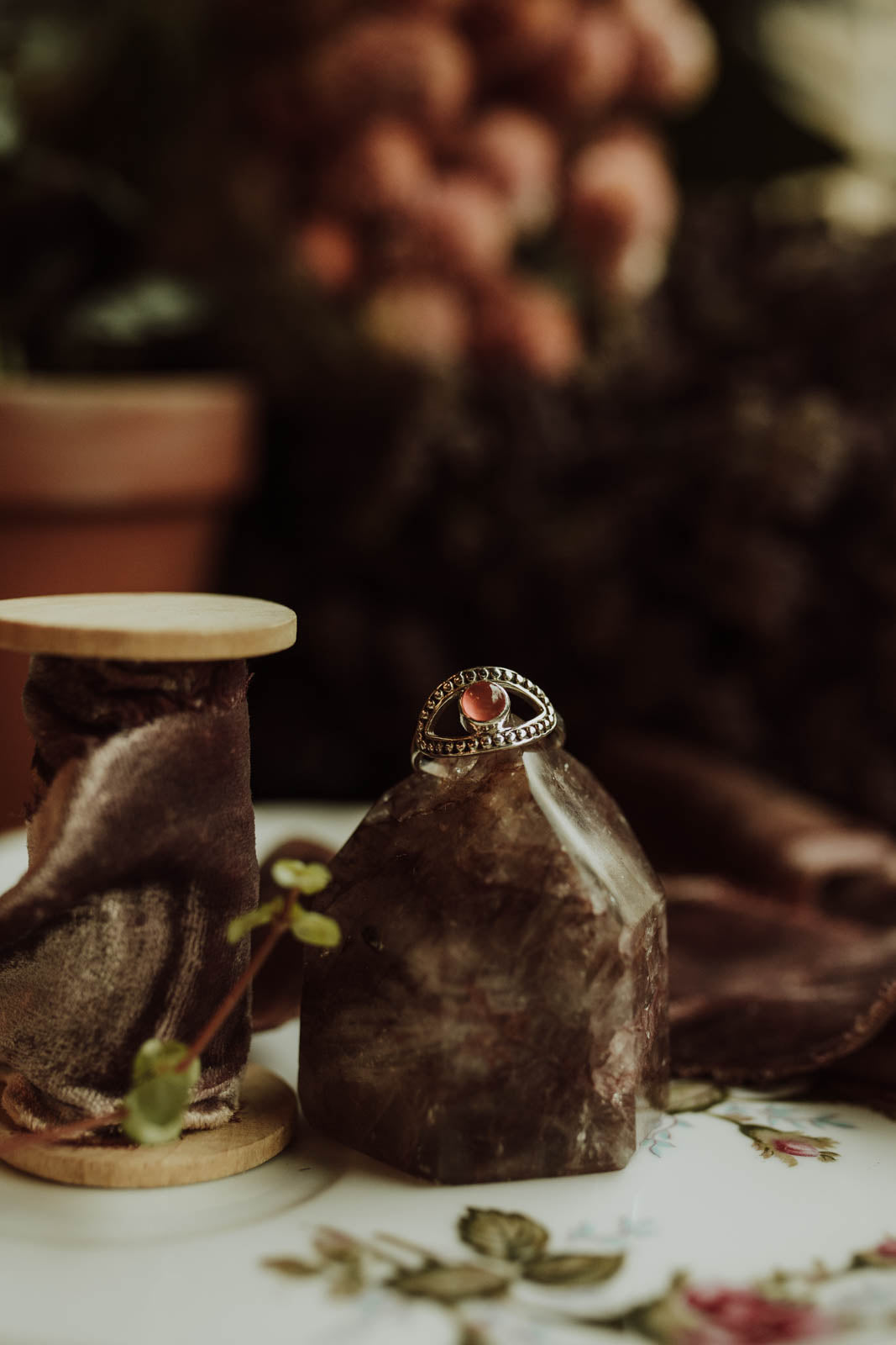 Carnelian Evil Eye Ring - Sterling Silver PBM26