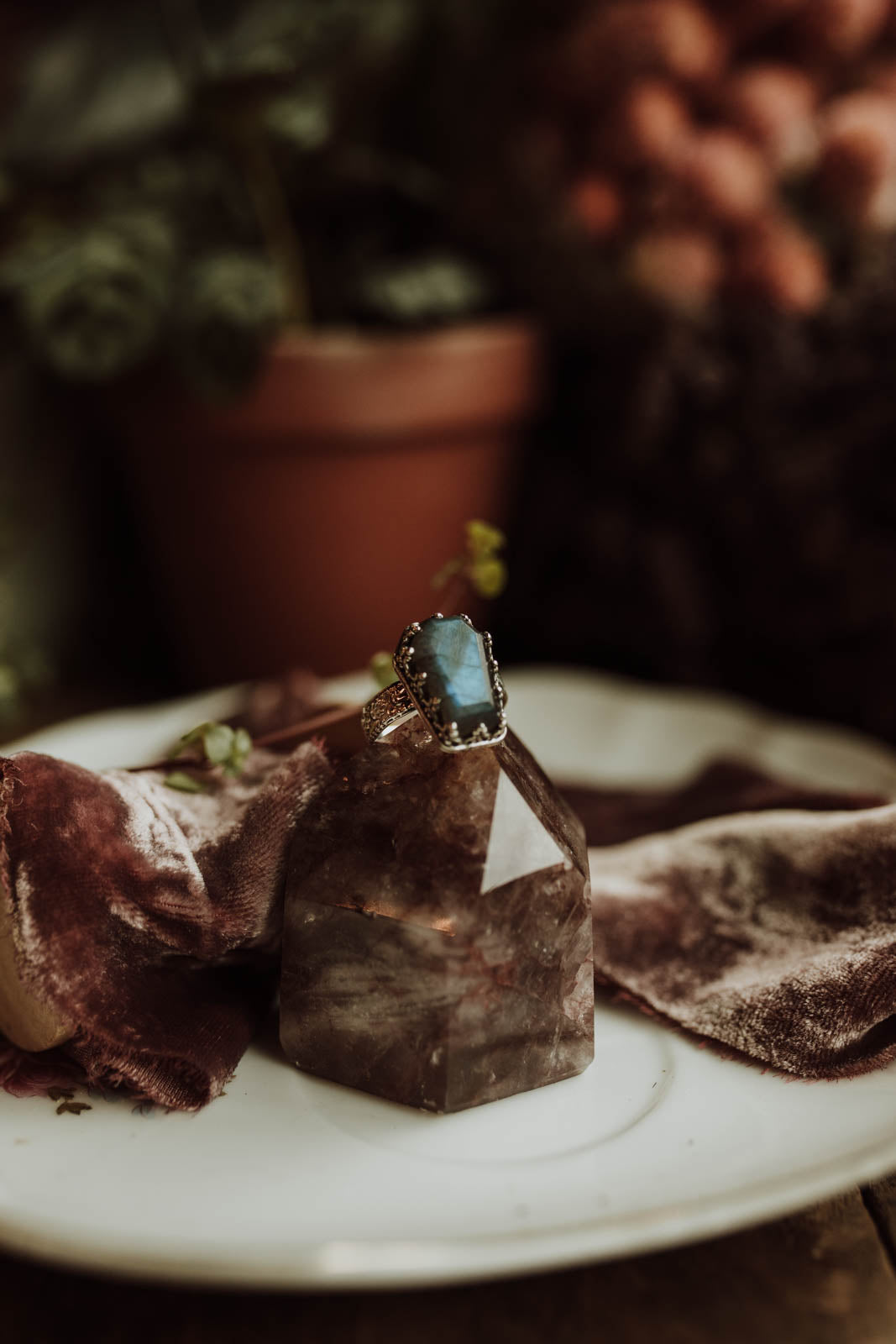 Labradorite Coffin Ring - Sterling Silver PBM26
