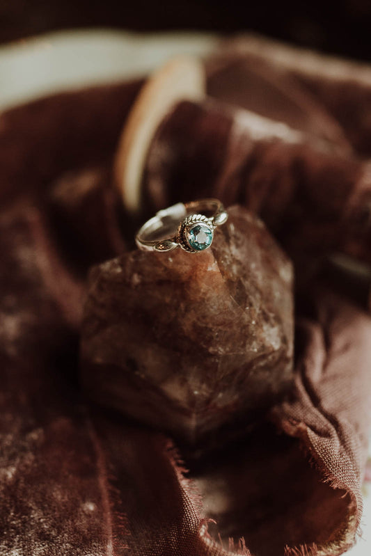 Swiss Blue Topaz Ring - Sterling Silver PBM26