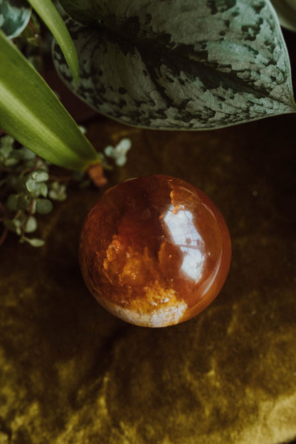 Yellow Fluorite Sphere