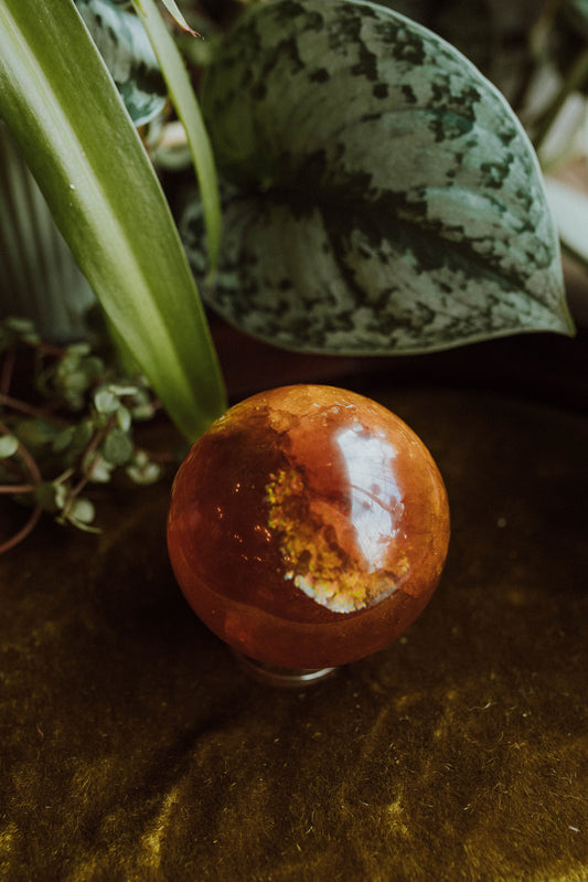 Yellow Fluorite Sphere