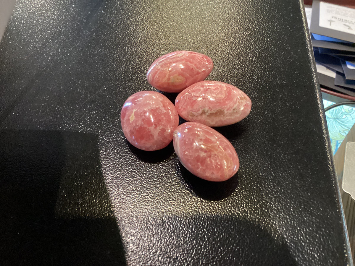 Rhodochrosite mini palm stone