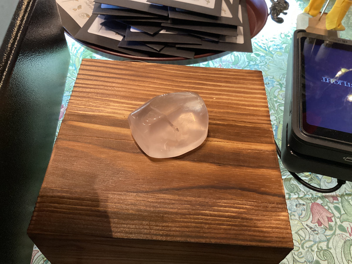 Girasol rose quartz freeform