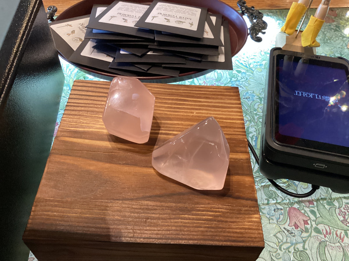 Girasol rose quartz freeform