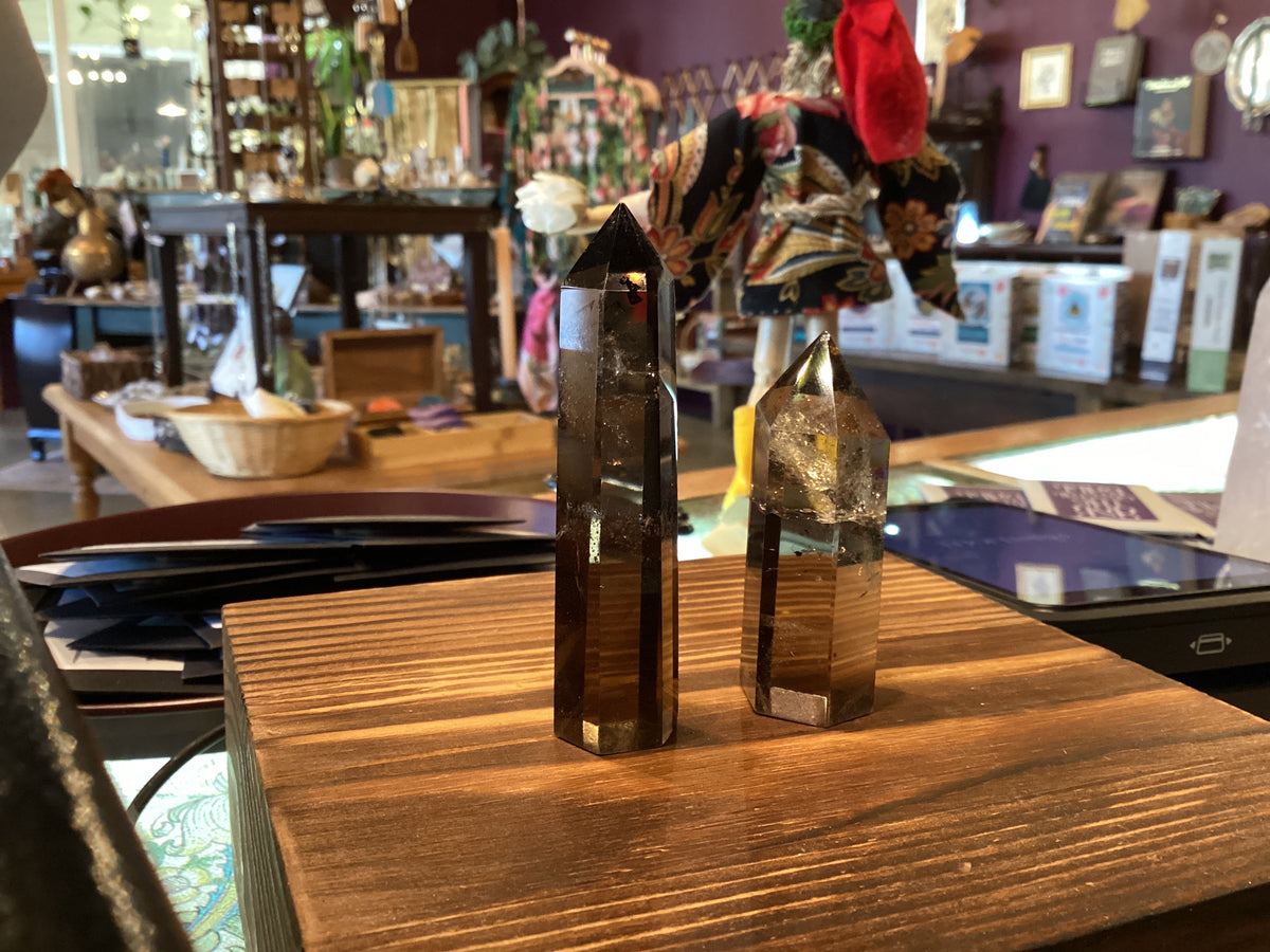 Smoky quartz tower